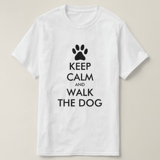 静保かに犬のTシャツを歩いてドッグウォーカー Tシャツ (デザイン正面)