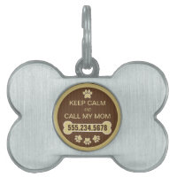 静保かに私の母ペット犬のタグを呼ぶ – 骨