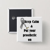 静保かに義足を付ける 缶バッジ (正面&裏面)