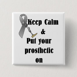 静保かに義足を付ける 缶バッジ