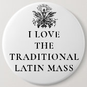 静保かに行くラテンの大宗教カトリック 缶バッジ (正面)