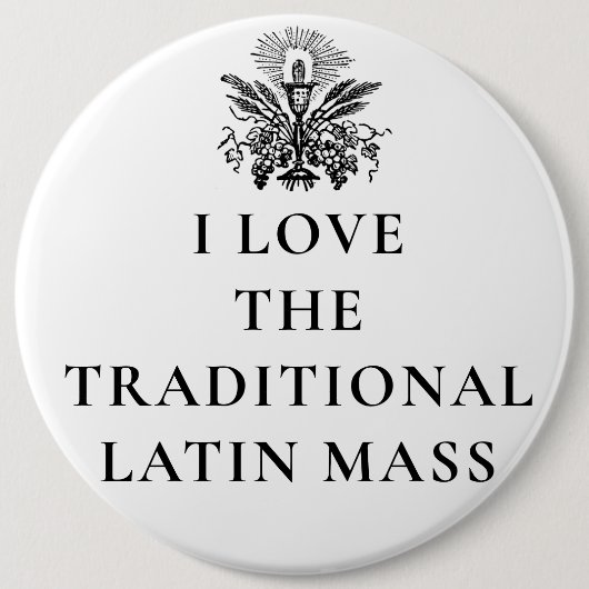 静保かに行くラテンの大宗教カトリック 缶バッジ (正面)