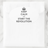 静保かに革命を開始 楕円形シール (バッグ)