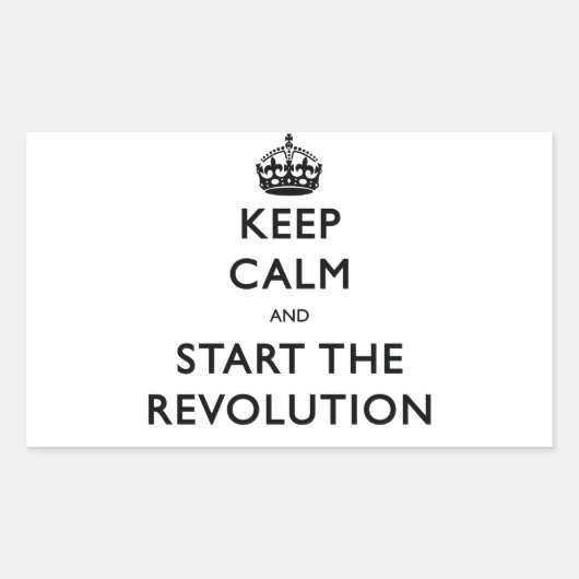 静保かに革命を開始 長方形シール (正面)