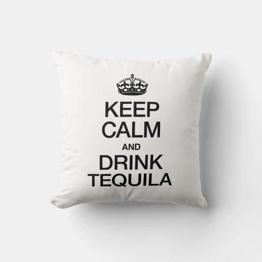 静保かに飲むテキーラ クッション (正面)
