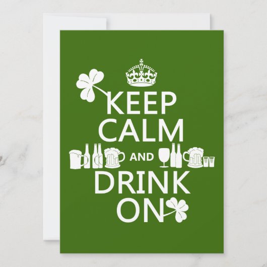 『静保かに飲め』(アイルランド·st patricks) 招待状 (正面)