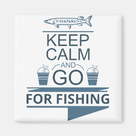 静保かに魚釣りに行く マグネット