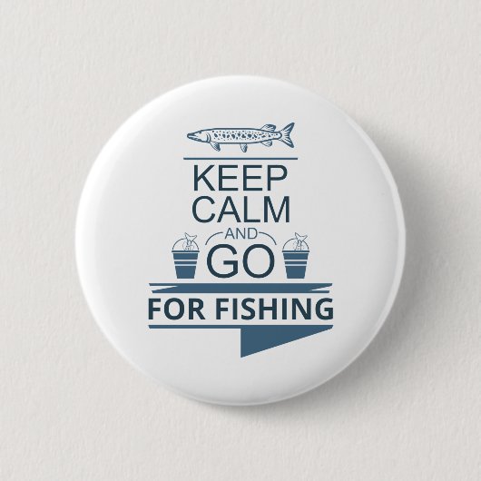 静保かに魚釣りに行く 缶バッジ (正面)