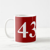 静保かに43番目の誕生日マグカップだ コーヒーマグカップ (左)