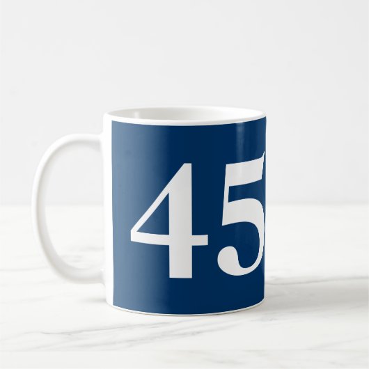 静保かに45誕生日のマグカップだ コーヒーマグカップ (左)