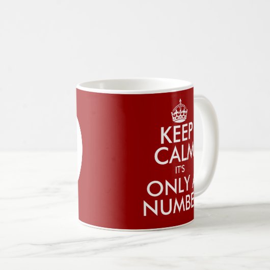 静保かに49誕生日のマグカップだ コーヒーマグカップ (正面右)