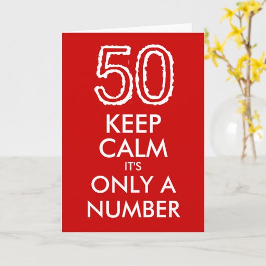 静保かに50番目の誕生日カードだ カード (黄色い花)