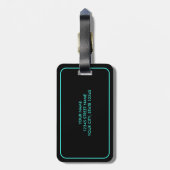 静保かに、よりネオンブルーのスーツケーおもしろいスを旅行 ラゲッジタグ (裏面縦)
