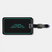 静保かに、よりネオンブルーのスーツケーおもしろいスを旅行 ラゲッジタグ (裏面横)