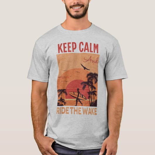 静保かに、ウェイクウェイクウォーキングに乗る Tシャツ (正面)