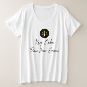 静保かに。司法試験に合格する プラスサイズTシャツ