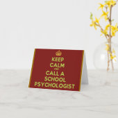 静保かに、学校の心理学者のノートカードを呼ぶ カード (黄色い花)