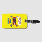 静保かに、極端なチューニングをする ラゲッジタグ (正面横)