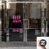 静保かに、私たちはあなたの爪、 ネイルグリッター ウィンドウサイン (オフィスドア)