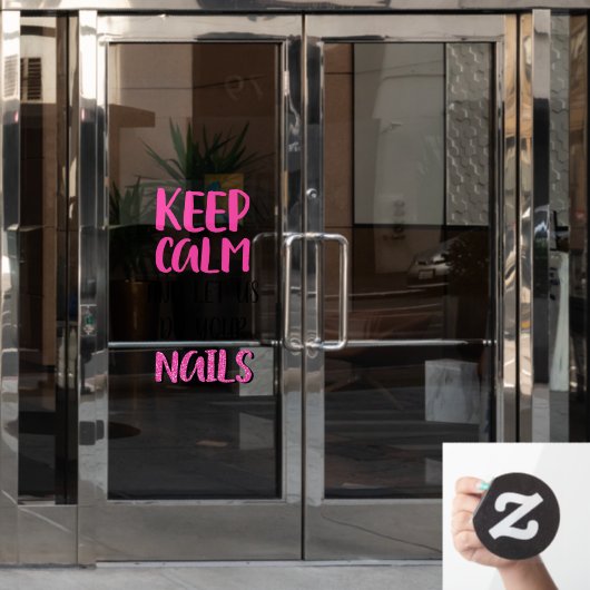 静保かに、私たちはあなたの爪、 ネイルグリッター ウィンドウサイン (オフィスドア)