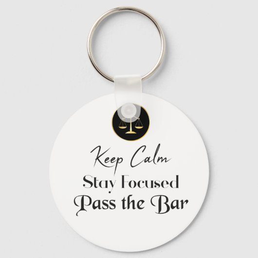 静保かに。集中し続ける。バー試験。 キーホルダー (正面)