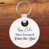 静保かに。集中し続ける。バー試験。 キーホルダー (正面)