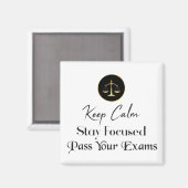 静保かに。集中し続ける。バー試験。 マグネット (正面/裏面)