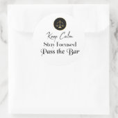 静保かに。集中し続ける。バー試験。 ラウンドシール (バッグ)