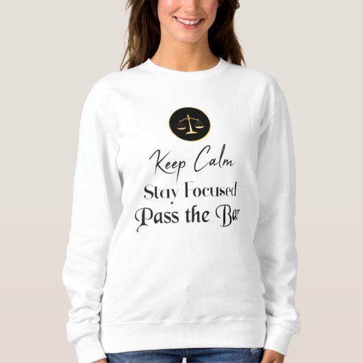 静保かに。集中し続ける。バー スウェットシャツ (正面)