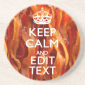 静保かにSizzling Baconにあなたのテキストを持つ コースター (正面)