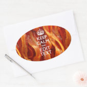 静保かにSizzling Baconにあなたのテキストを持つ 楕円形シール (封筒)