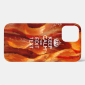 静保かにSizzling Baconにあなたのテキストを持つ Case-Mate iPhoneケース (裏面 (横))