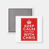 静保かクリスに同意する マグネット (正面/裏面)