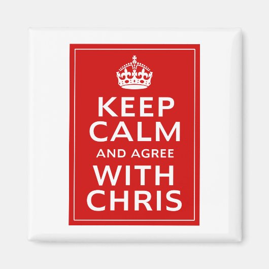 静保かクリスに同意する マグネット (正面)