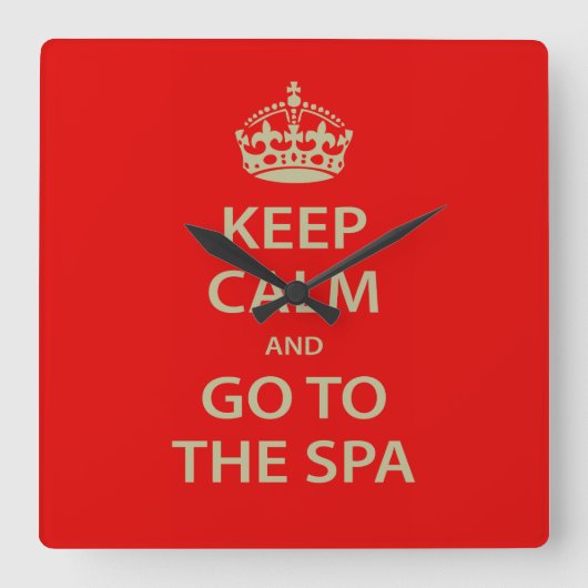 静保かスパへ スクエア壁時計 (正面)