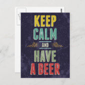 静保かビールを飲む ポストカード (正面/裏面)