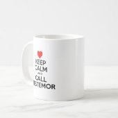 静保かマグを呼ぶ コーヒーマグカップ (正面左)