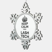 静保か俺はラッシュテックだ スノーフレークピューターオーナメント (右)