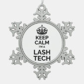 静保か俺はラッシュテックだ スノーフレークピューターオーナメント (正面)