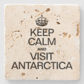 静保か南極を訪れる ストーンコースター (正面)