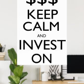 静保か投資する ポスター (ホームオフィス)