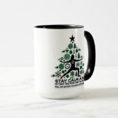 静保か木のポーズをとる マグカップ (正面右)