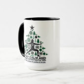 静保か木のポーズをとる マグカップ (正面左)