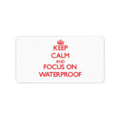 静保か水に集中 ラベル (正面)