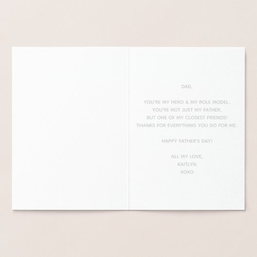 静保か父の日 箔カード (内部)