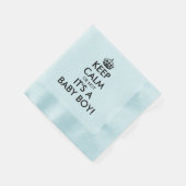 静保か男の赤ちゃんの赤んおもしろい坊シャワー 縁ありカクテルナプキン (角)