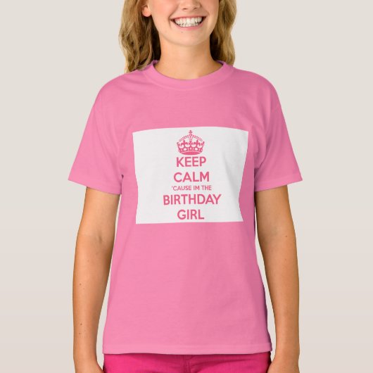 静保か私が誕生日の女の子だ Tシャツ (正面)