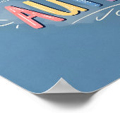 静保か自閉症 | カラフルタイポグラフィ ポスター (角)