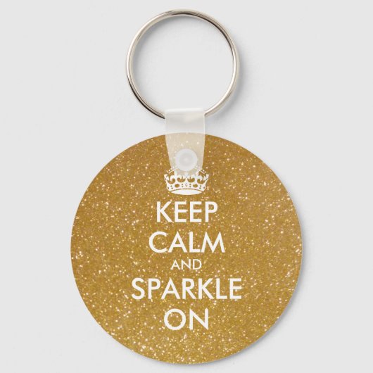 静保か輝く金ゴールドグリッターキーホルダー キーホルダー (正面)
