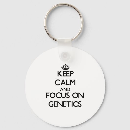静保か遺伝学に焦点を当てる キーホルダー (正面)
